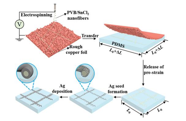 Adv. Electron. Mater.：用于可拉伸透明导体的银纳米纤维网